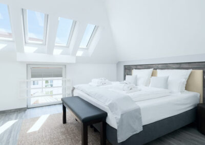Double bed with a view