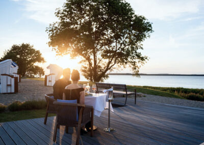 Romantic dinner on the Baltic Sea