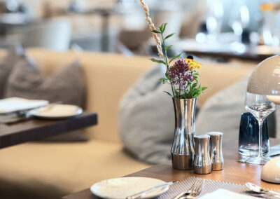 Stylish ambiance in the restaurant