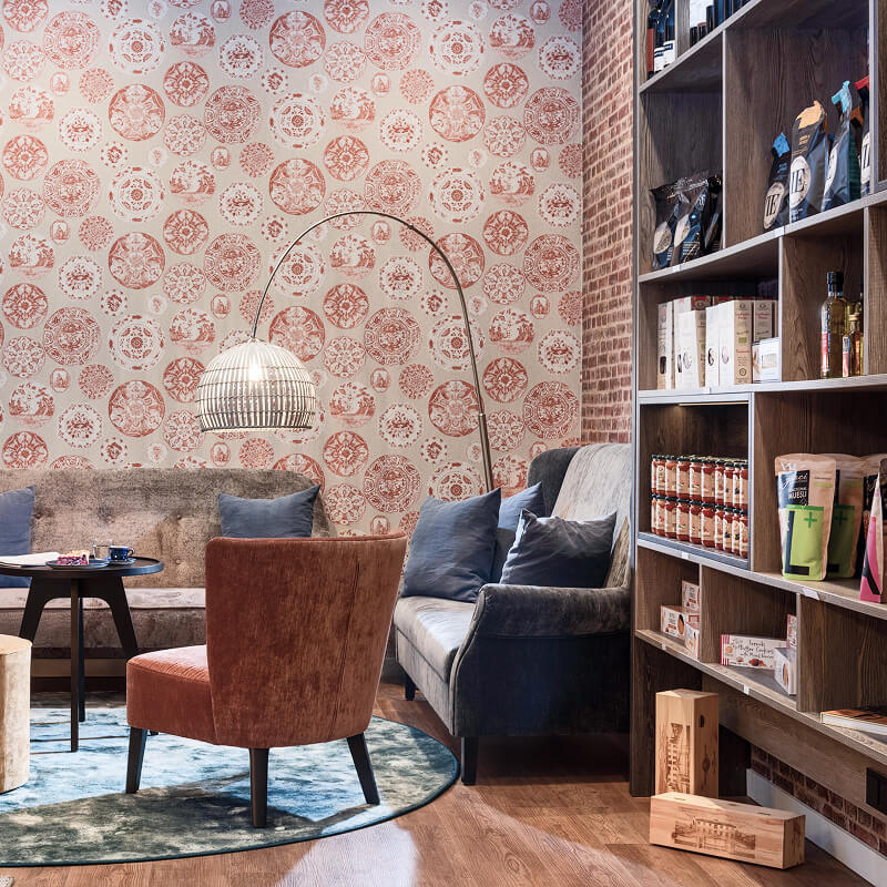 Cozy reading corner in the hotel