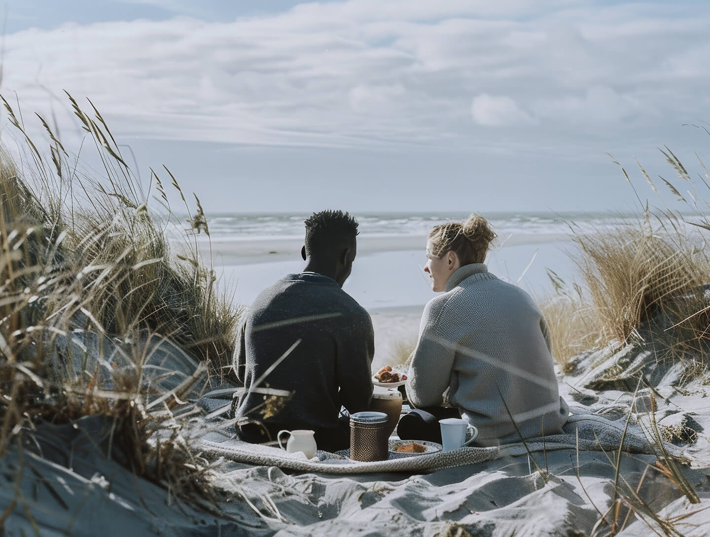 Verliebtes Couple am Strand