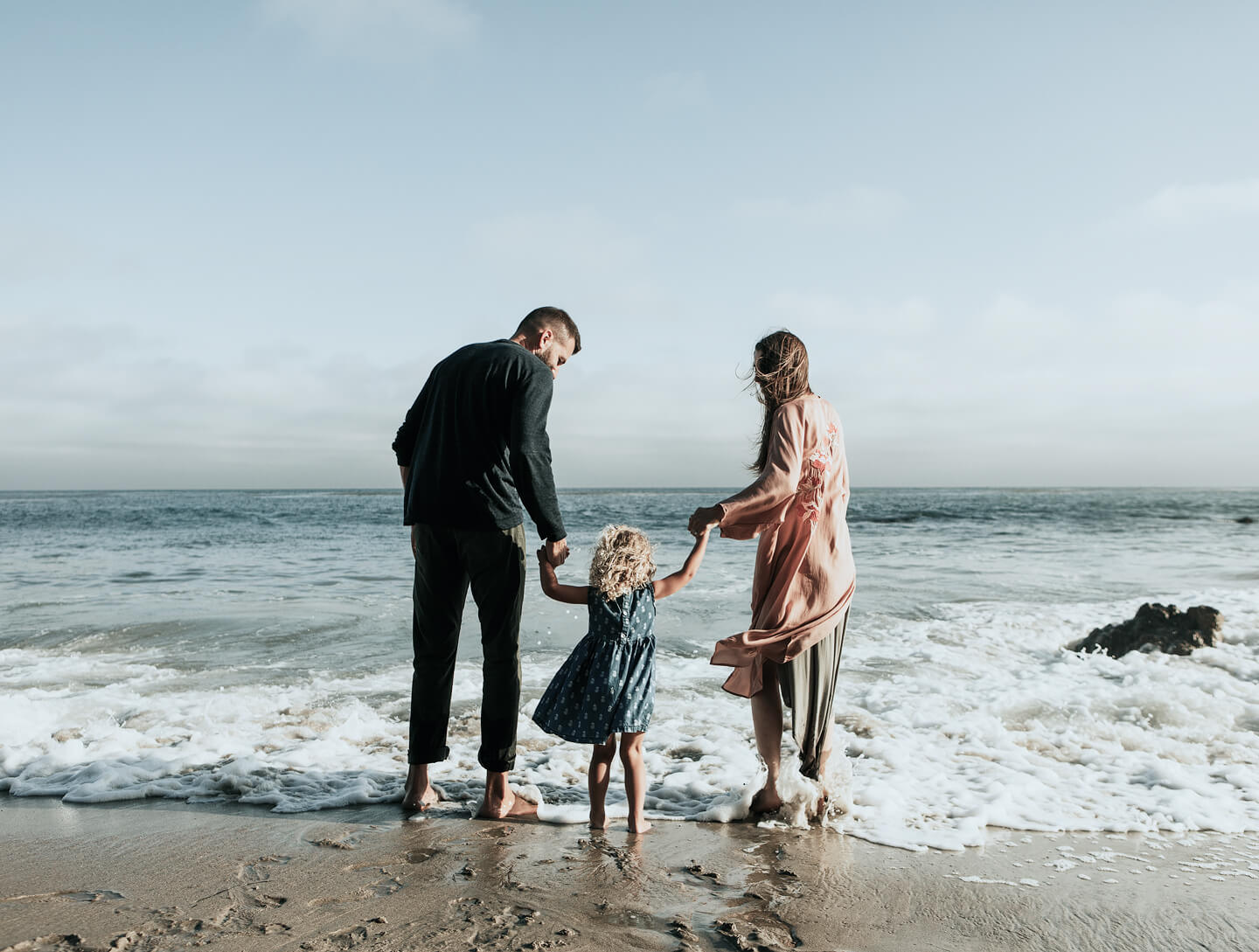 Glückliche Familie am Strand