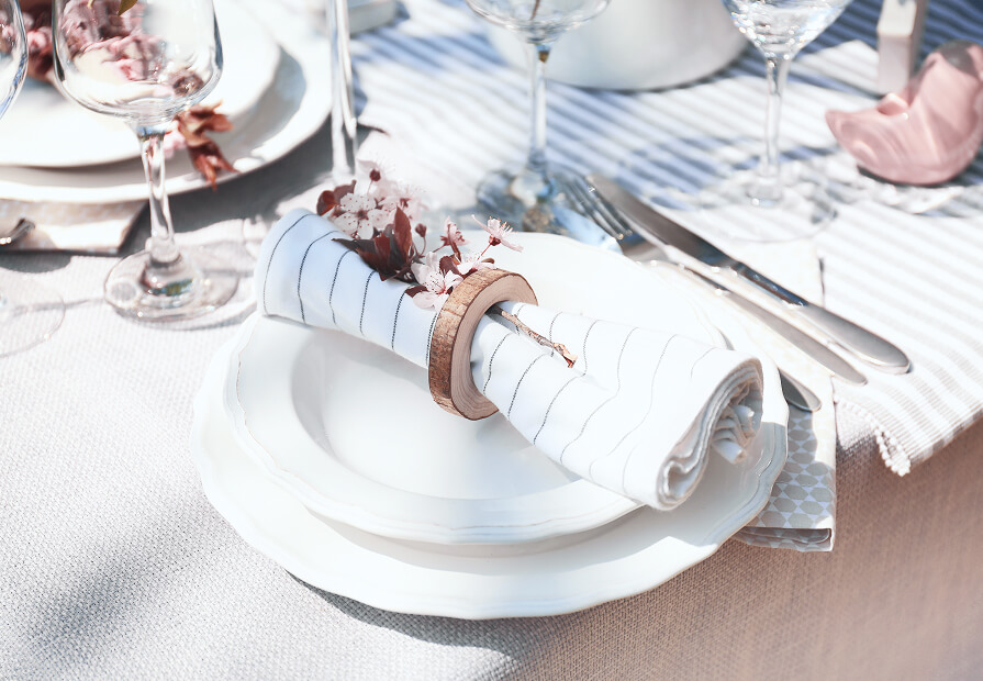 Festively laid table