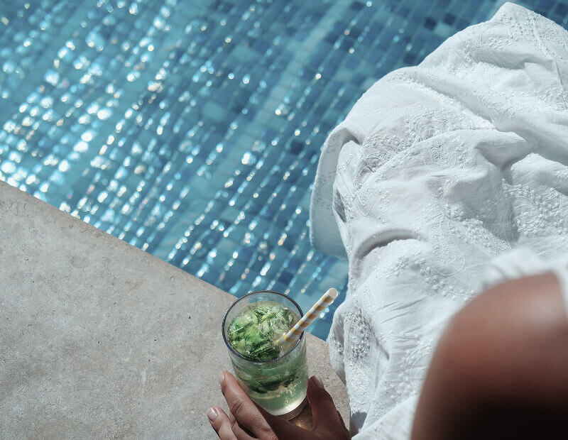 Enjoy a cocktail by the pool