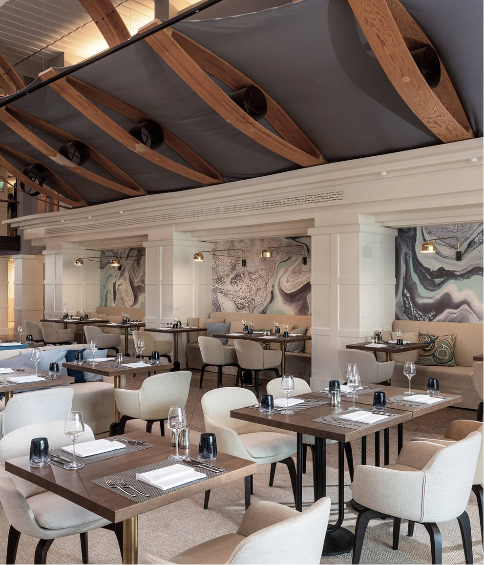 Spacious dining area