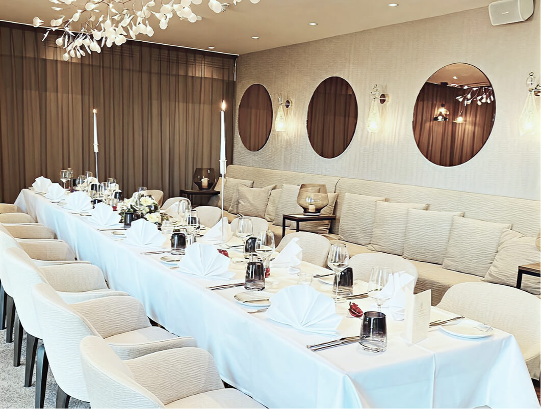 Elegantly laid, large table
