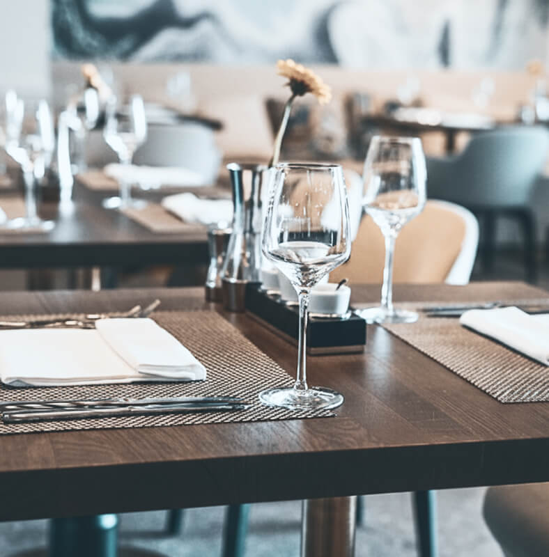 Festively laid table
