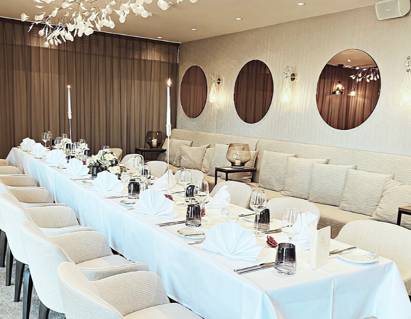 Elegantly laid, large table